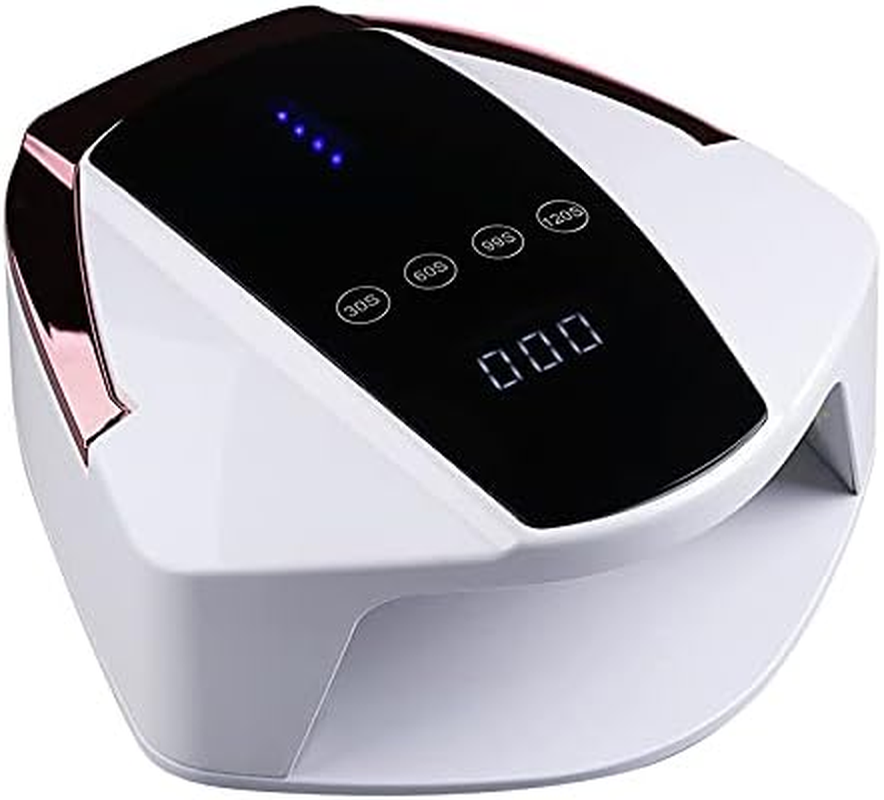 Cordless Wireless UV LED Nail Dryer ，96W Rechargeable UV LED Nail Lamp with Portable Handle and USB Port, Multi-Function UV Gel Polish Nail Lamp Light for Nails Art Polish Manicure