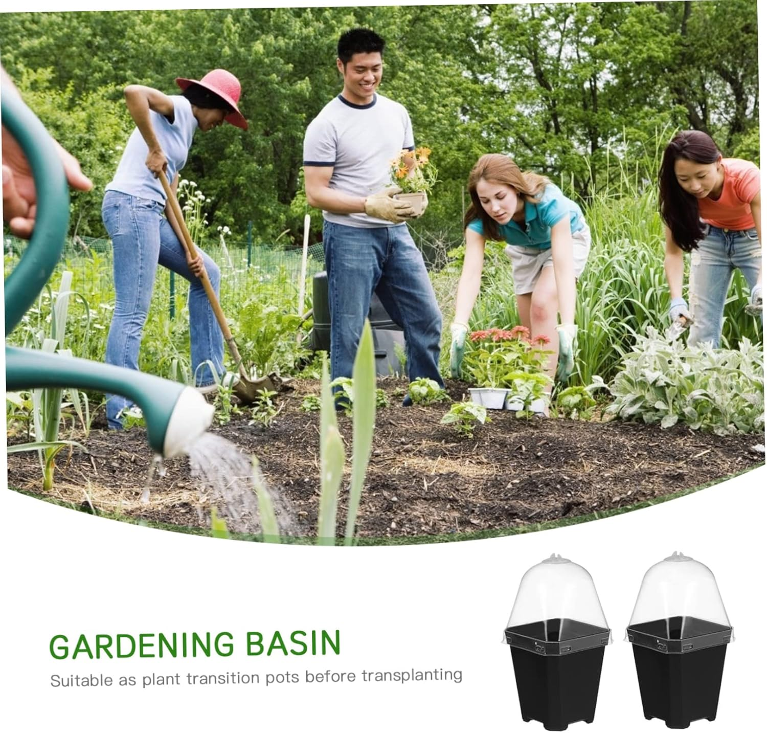 10Pcs Thickened Plastic Plant Starter Pots Indoor Seedling Pots for Flower Garden Garden Supplies image number 1