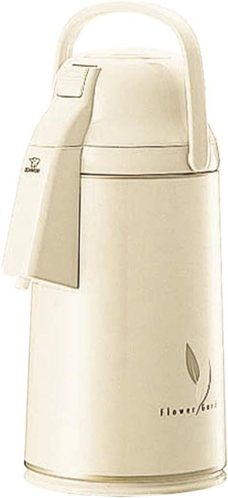 Zojirushi Glass-Liner Air Pot Beverage Dispenser with Swivel Base, 3.0 L, Camellia, VRKE-30N FC, Made in Japan