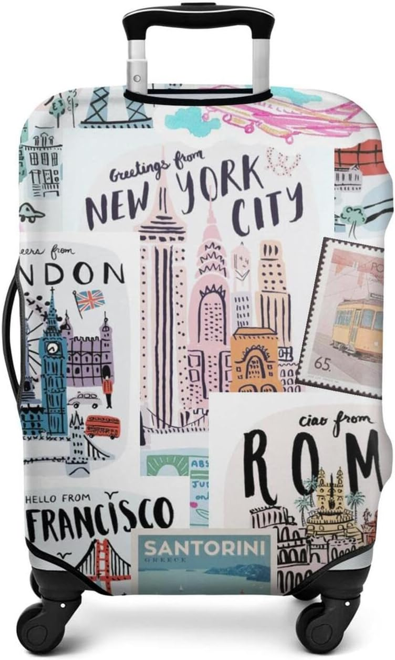 Vehcimbev Luggage Cover Washable Elastic Travel Suitcase Cover Anti-Scratch Suitcase Cover Fits 18-20 Inch Luggage Cover, Luggage Cover-5, Xl(29-32In) image number 4