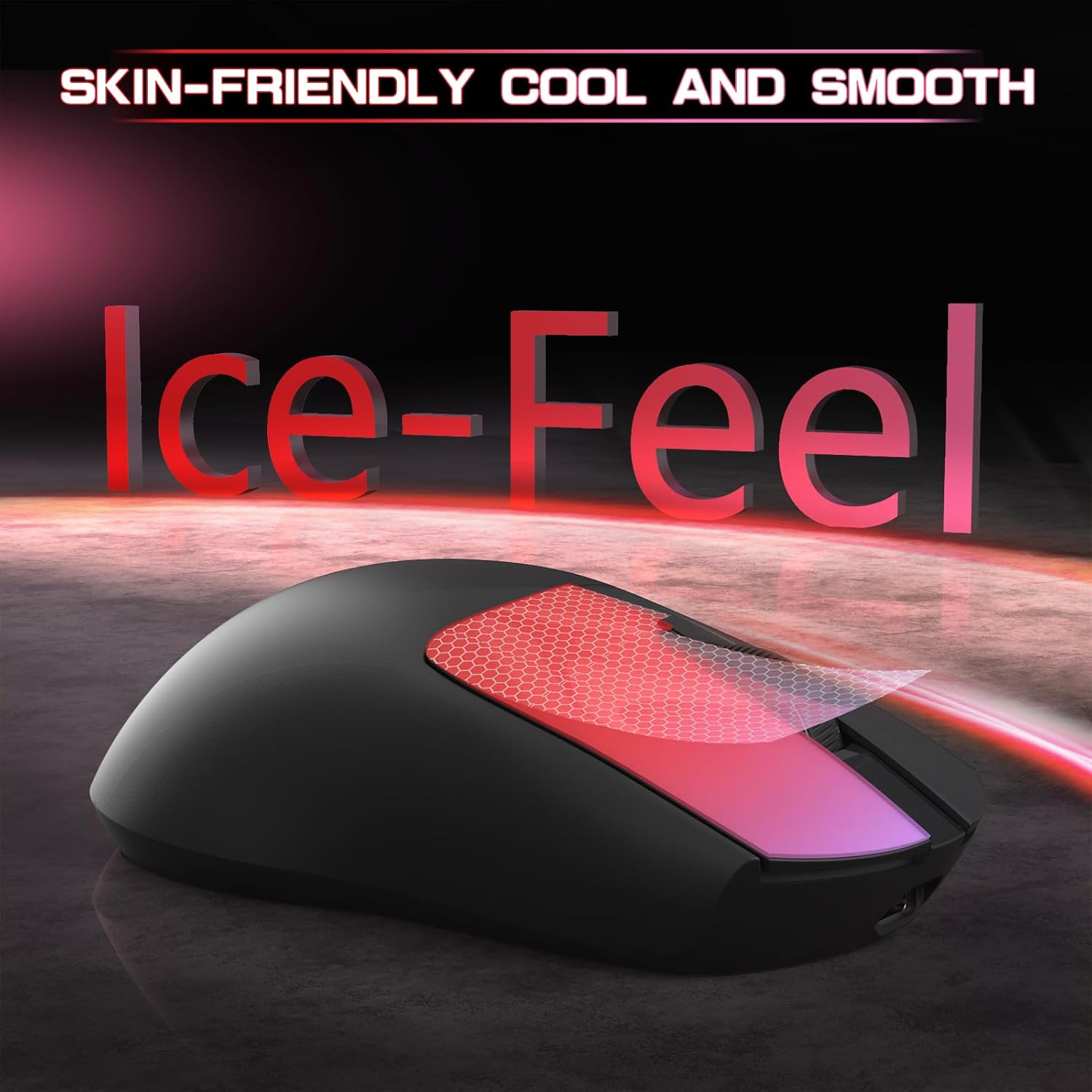 MAMBASNAKE M4 Ultra-Light Wireless Gaming Mouse, 53G, PAW3311 Sensor, 24000DPI, Tri-Mode Bluetooth/2.4G/Wired, RGB Lighting, 400Mah Battery, 20M Clicks (Black) image number 6