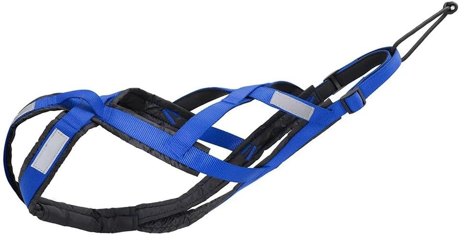 Pet Heavy-Duty Traction Sled Harness Dog Sled Harness Large Dog Husky Alaskan Labrador Harness Durable Nylon Outdoor Reflective Dog Harness,Blue,L image number 3
