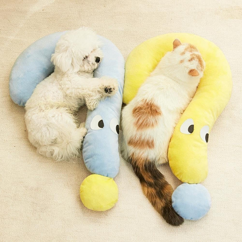 2 Pack Pet Pillow for Dogs and Cats, Soft Plush Chin Rest Cushion with U-Shaped Design, Comfortable Sleeping Support for All Seasons, Washable Pillow for Small Pets