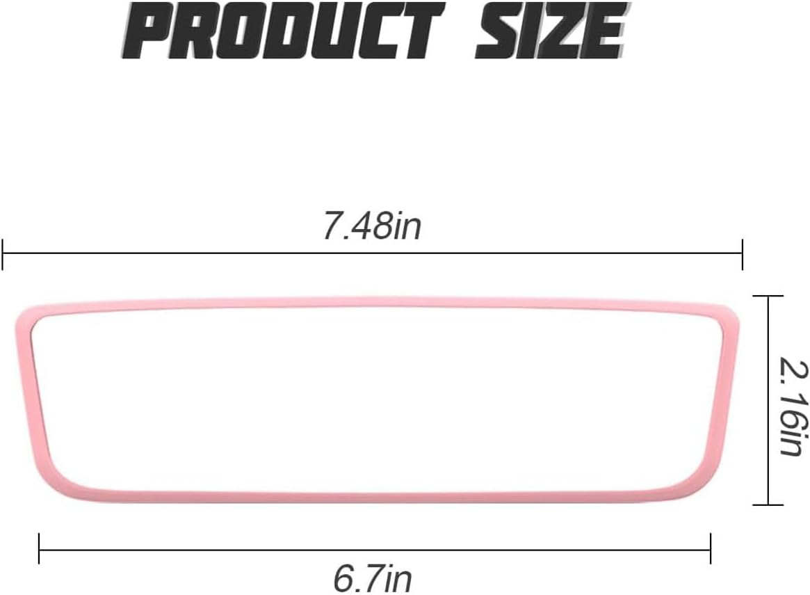 Lexziuo 1Pcs Protect Your Car Rearview Mirror Model Y Compatible Mirror Guard Frame Cover Pink Accessories image number 5