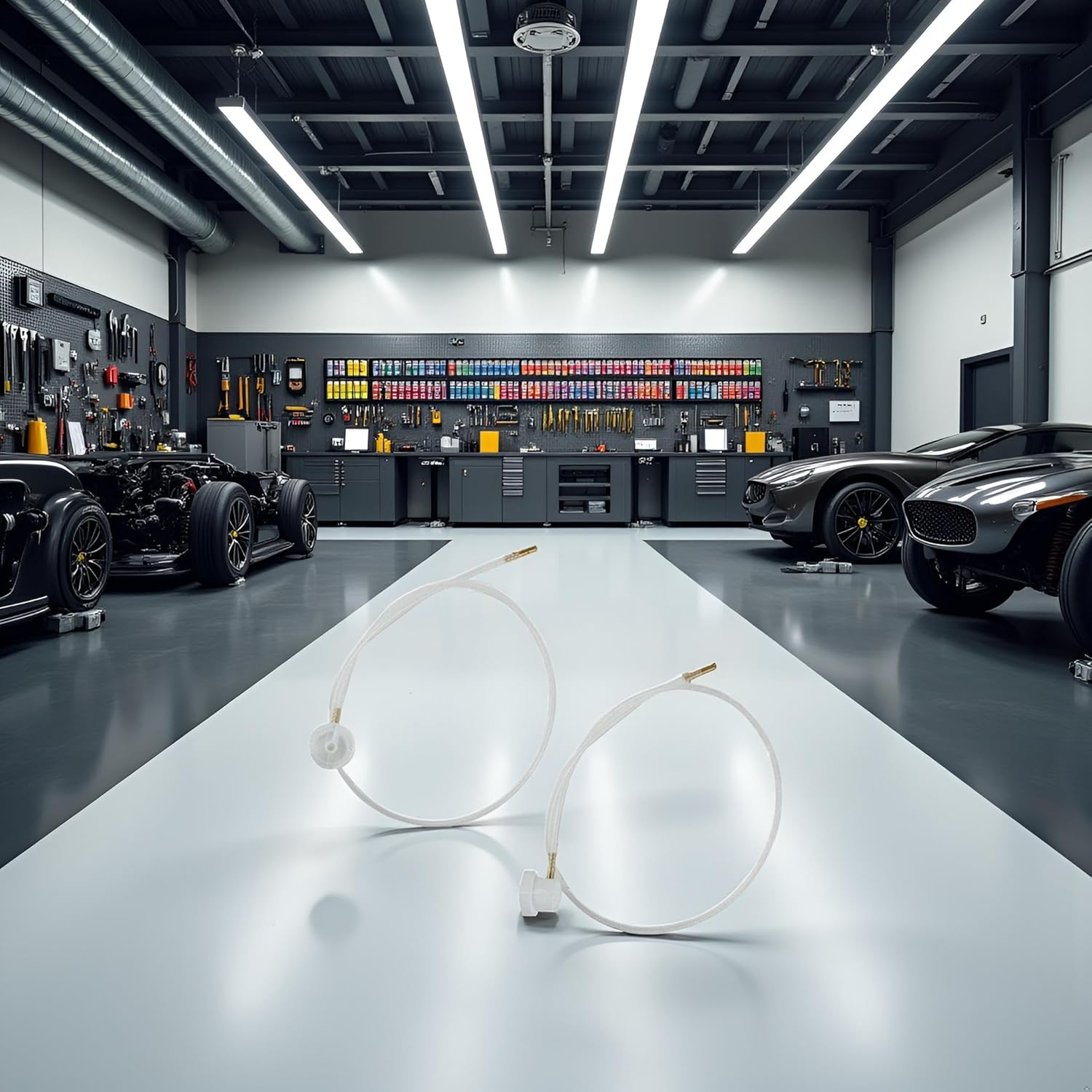 2 Pcs 2Xaerosol Nozzle W/ 19.69In. 360 Degrees Extension Hose for Male Stem Spray Cans Fluid Auto Car Nozzle Film 4.5Mm Extension Paint Tools and Equipment