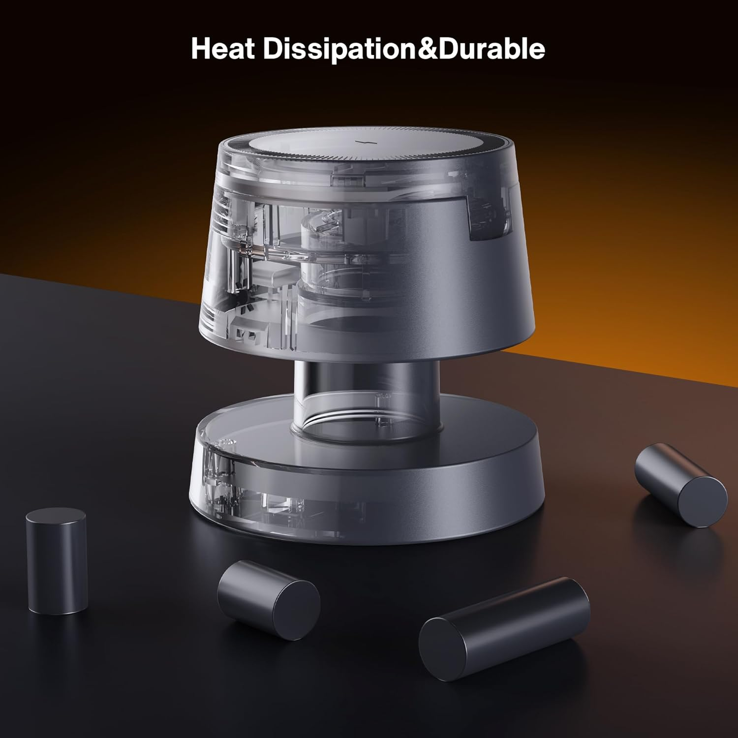 Ivanky for Iphone 16 Pro Max 4 in 1 Wireless Charging Station Cube with Night-Lamp for Magsafe Magnetic Charger, 22.5 W Travel Stand, 3 in 1 Fast Charge for Apple Iwatch Ultra, Airpods（Midnight Blue） image number 5