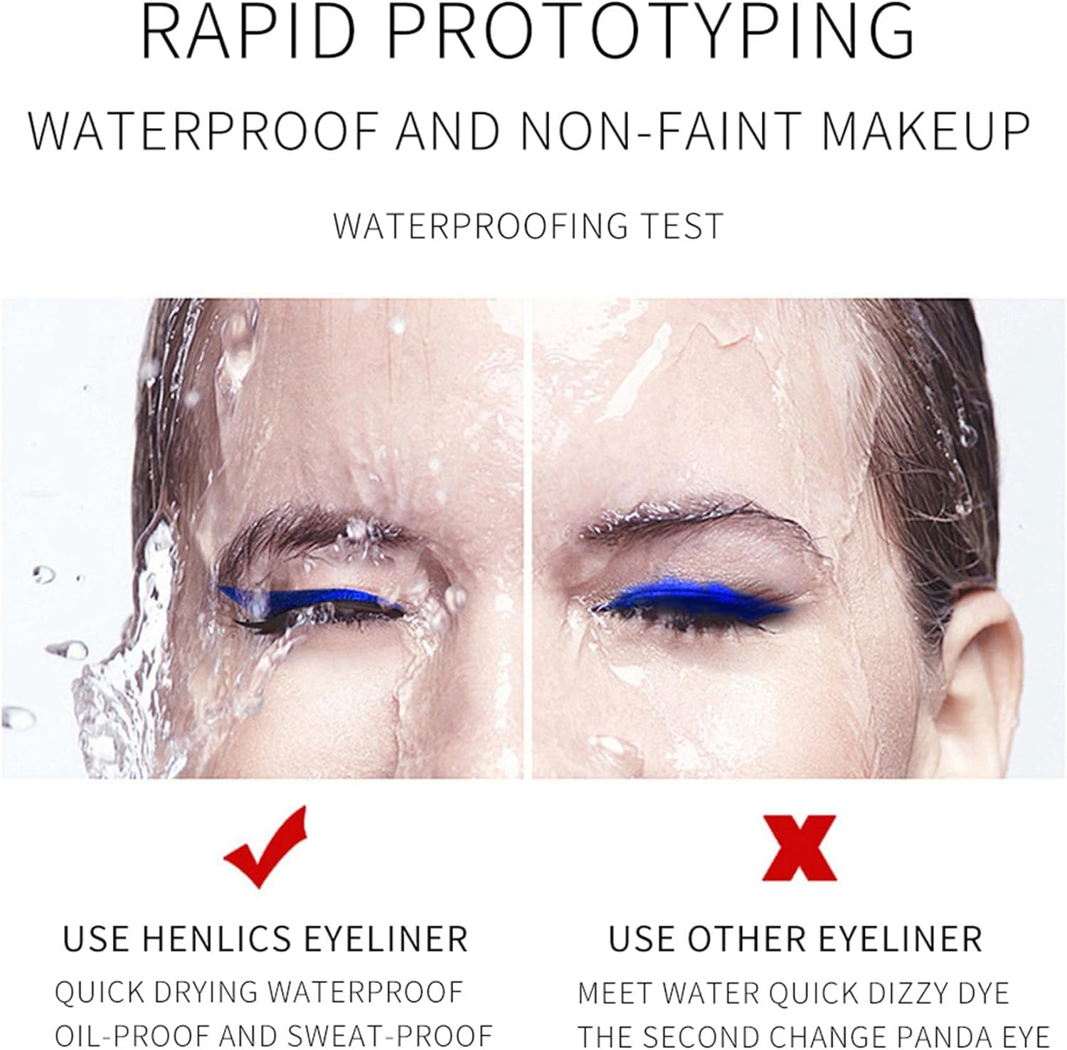 Coloured Eyeliner, Waterproof Liquid Eyeliner All Day Long-Lasting, Red Eye Liner Pen for Eye Makeup &ndash; Smooth, Smudge-Proof, Highly-Pigmentedd image number 3