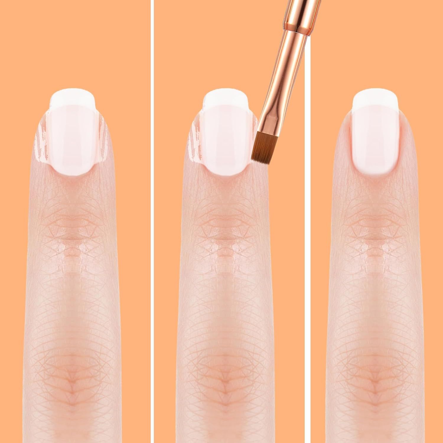 Set of 6 Gel Brushes for Nails, Oval Gel Nail Brush Set, Art Brush for Nail Painting with Rhinestone Handle, Nail Art, Design Brush, Nail Art, Cleaning Brush image number 6