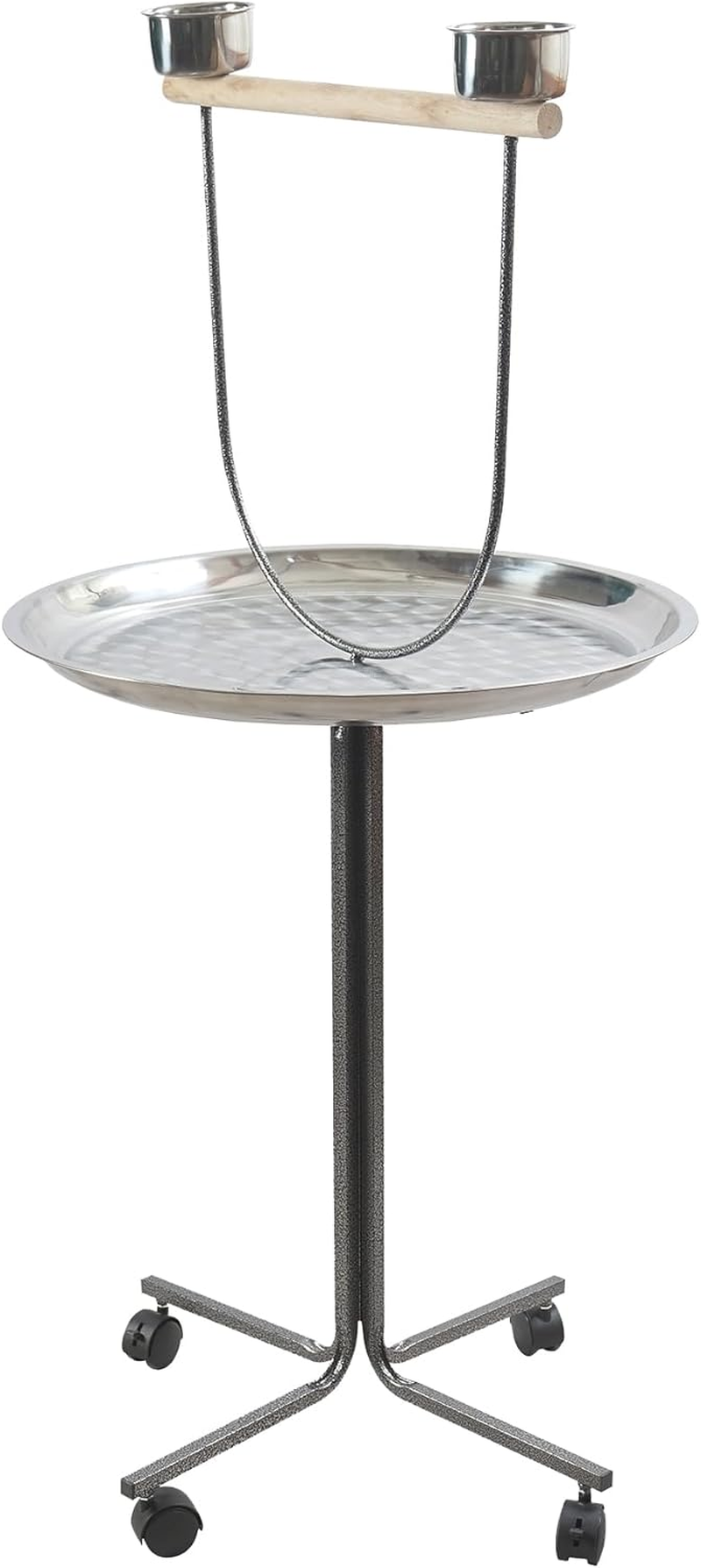 PETBRO Petbro Parrot Perch Play Stand Bird Activity Rolling Wheel Rest Wrought Iron