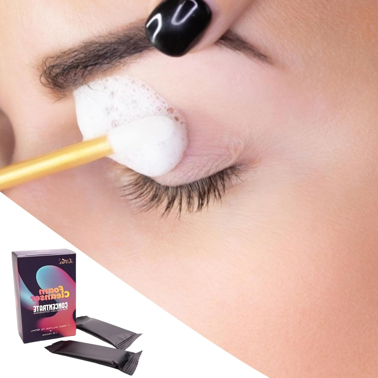 Prolong Lash Cleanser - 1:60 Concentrate Lash Cleanser, Foaming Lash Shampoo, Professional Non-Irritating Lash Wash for Lash Extensions, Salon Home Lash Care Maijia image number 1