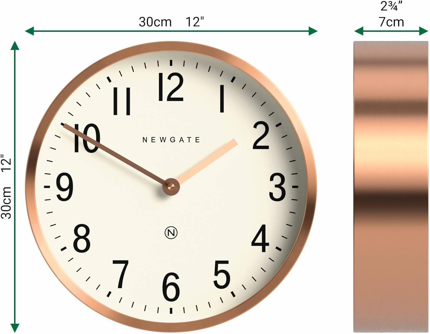 Newgate Master Edwards Wall Clock, Copper image number 1