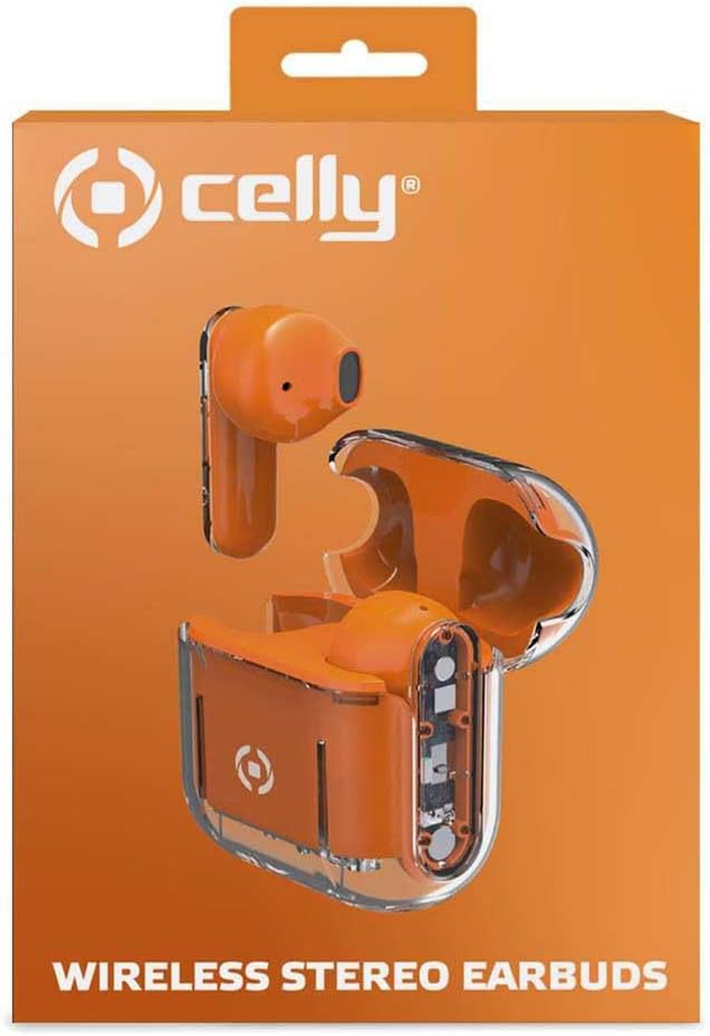 Celly Wireless Headphones Orange