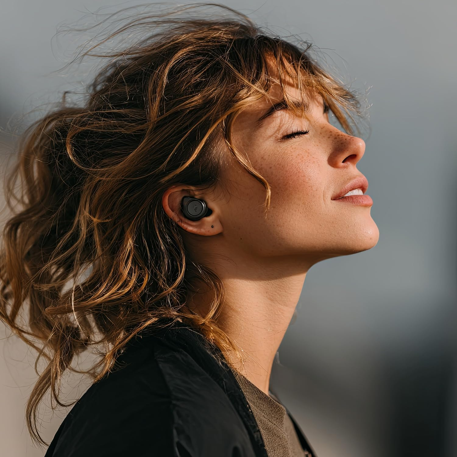 Audiocore AC580 TWS Bluetooth In-Ear Headphones with Charging Station and Built-In Microphone Touch Technology Wireless Earphones True Wireless Stereo BT5.1 Charging Box with Display Black image number 3