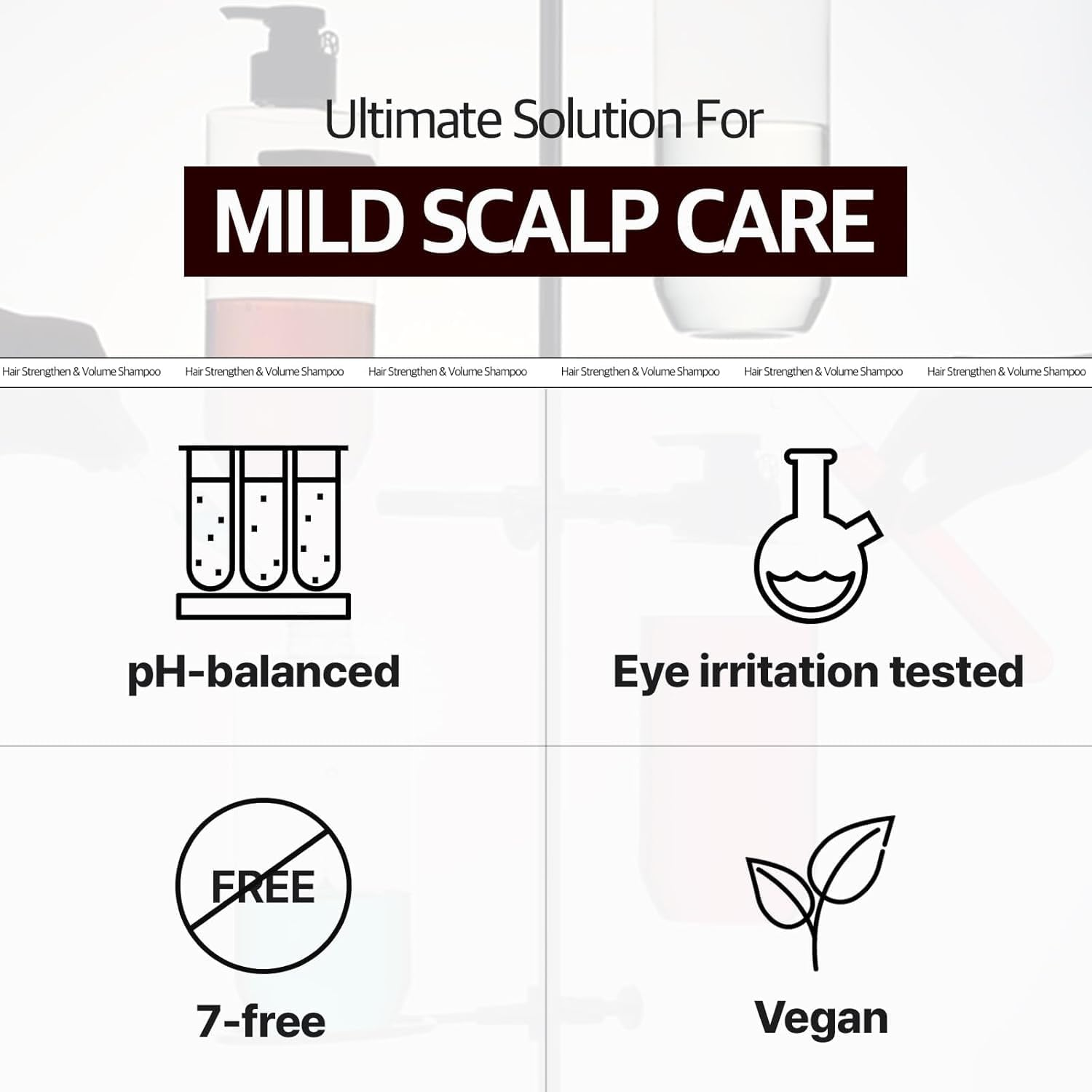 Hair Strengthen & Volume Shampoo 480Ml with Korean Ginseng & Caffeine - Volumizing and Revitalizing for Fine Hair, anti Loss Care, Strengthening Hair Roots. Korean Beauty Hair Loss Care for Ryo. image number 5