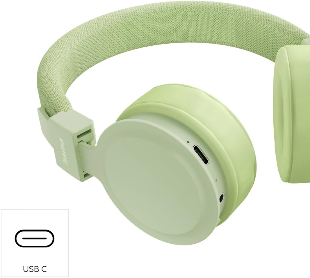 Hama, Freedom Lit III Bluetooth Headphones, On-Ear, Foldable, with Microphone, Green