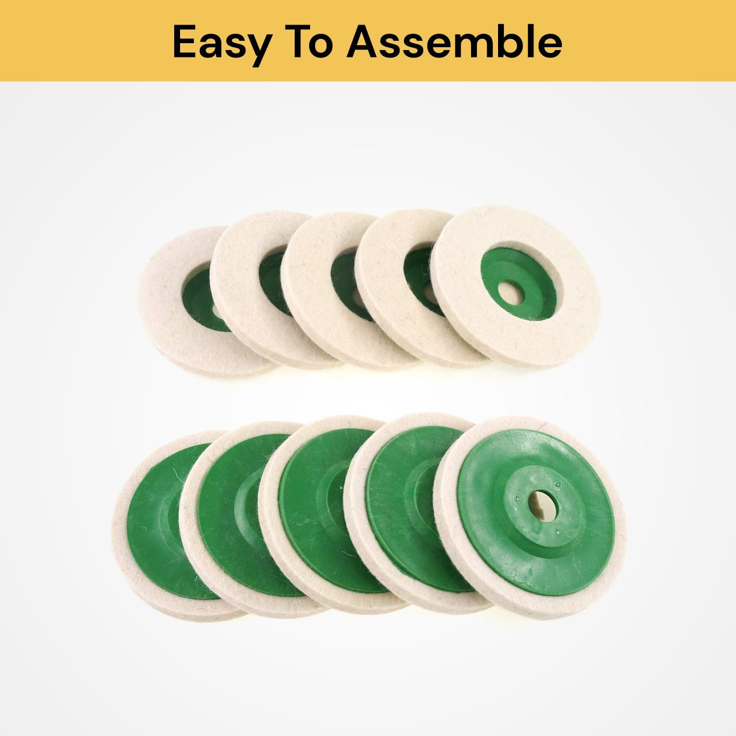 Spendeal Wool Felt Polishing Wheel Disc Buffing Pad | Fine Workmanship for Rotary Tools, Buffing, Grinding, and Polishing Applications image number 2