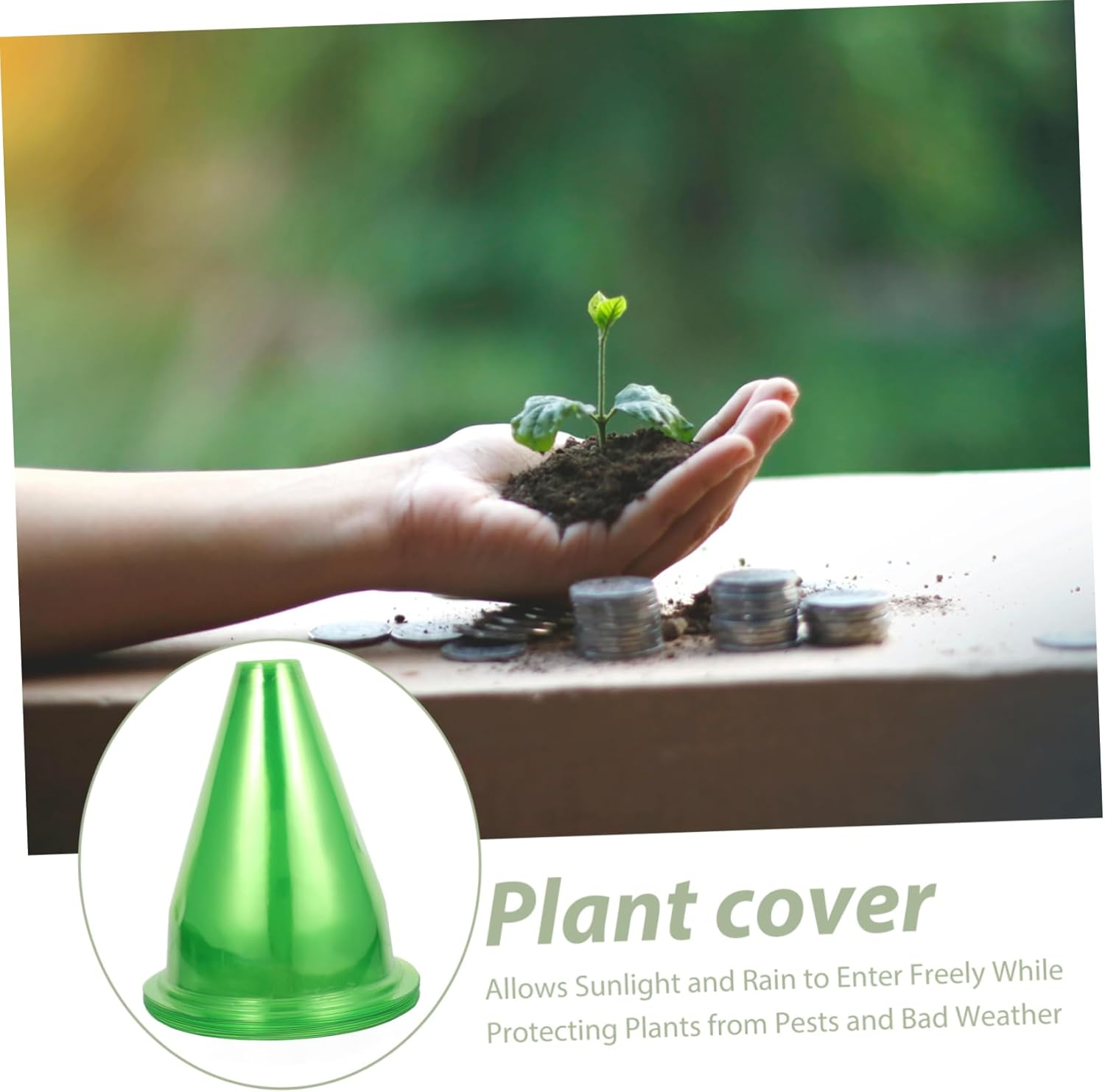 MOBUTOFU 12Pcs Garden Supplies Plant Covers Reusable Plant Domes Frost for Winter image number 3