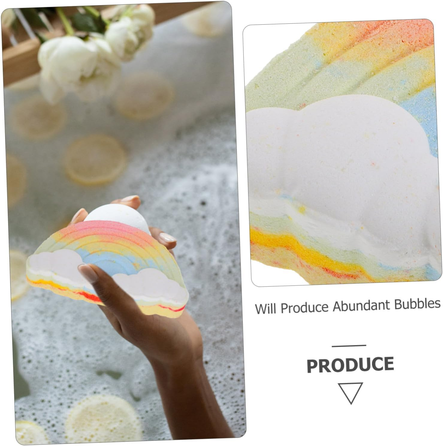NULYLU Rainbow Cloud Bath Salts Multi-Function Bath Toys Aroma Moisturizing Spa image number 1