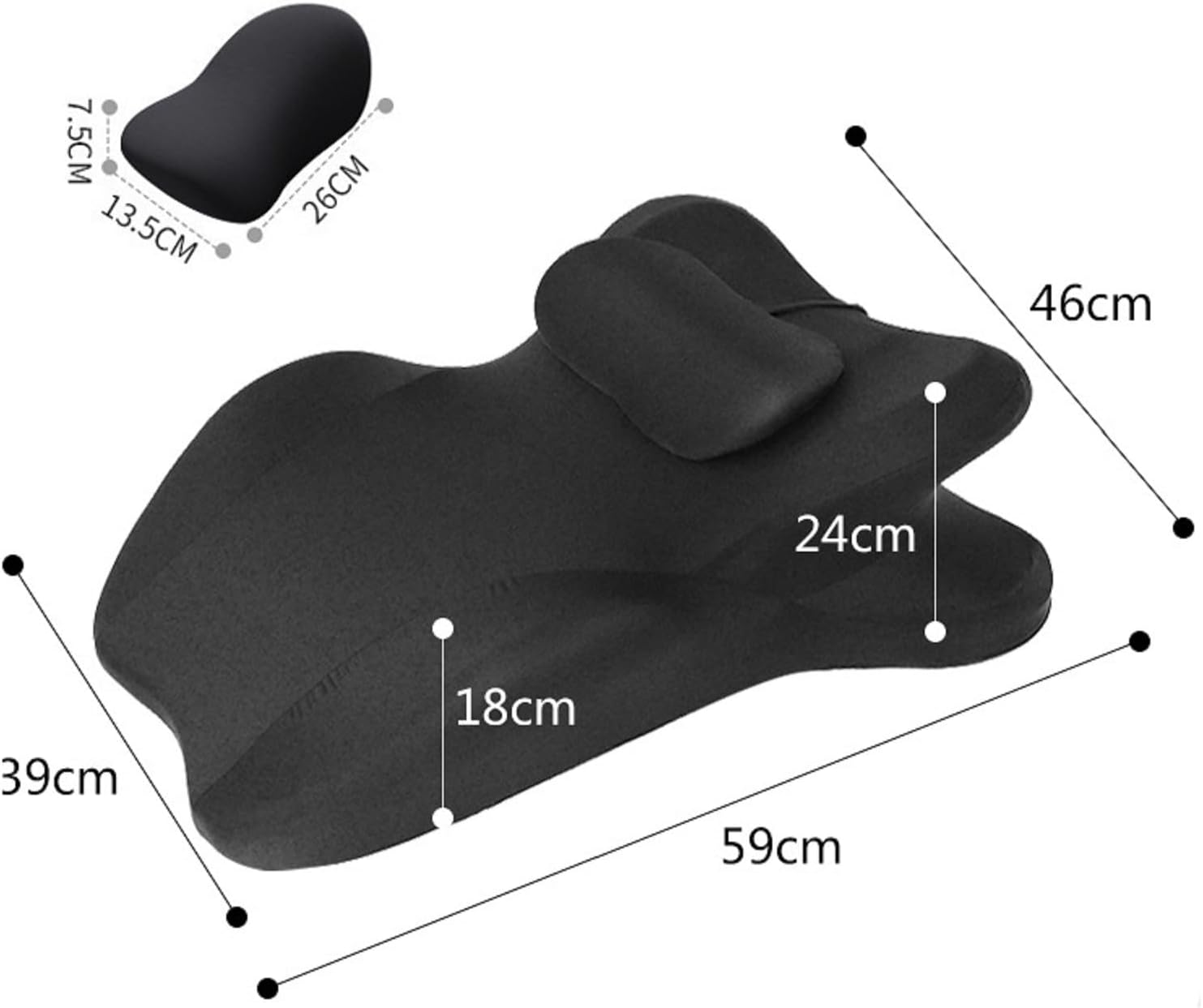 Chiro Monk Couple Pillow, Chiromonk Couples Pillows for Intimacy, Sweet Spot Pillow, 27&deg; Angle Perfect Position, Ergonomic Posture Support for Spinal, Multi Position Comfort (Gray) image number 2