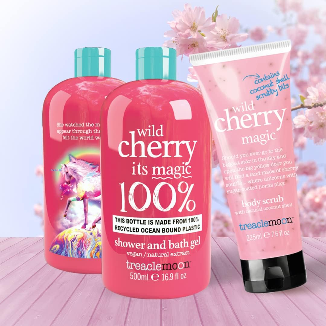 Treaclemoon Wild Cherry Magic. 500 Ml Shower and Bath Gel/Uk Version