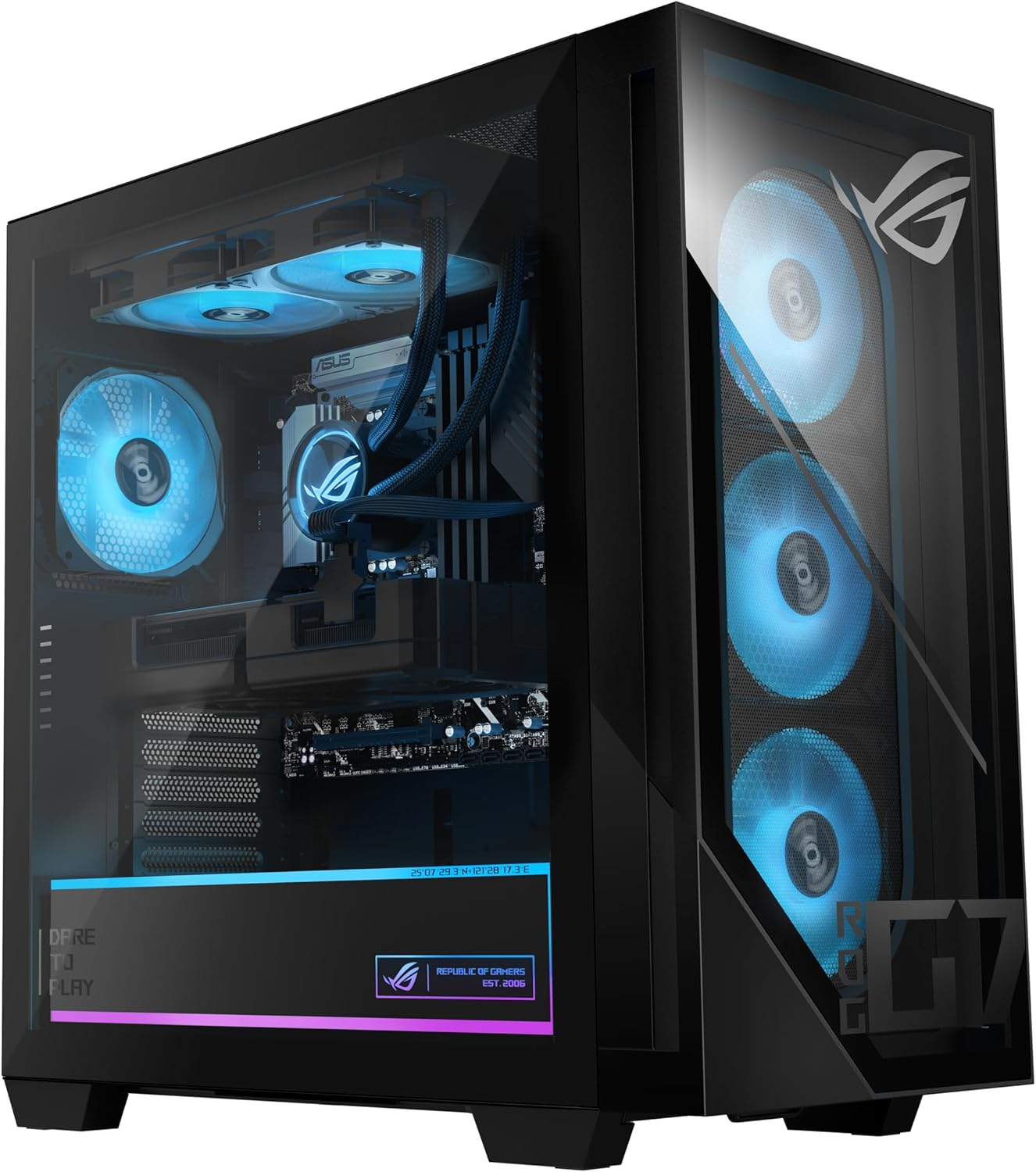 ASUS ROG G700 Gaming Desktop. Intel Core Ultra 7 Processor 265F 2.4Ghz (Upto 5.3Ghz). NVIDIA Geforce RTX 5070 Prime 12GB GDDR7. 2 X 16GB DDR5 RAM. 1TB Nvme Pcie 4.0 SSD. Wi-Fi 6. Win 11 H image number 4