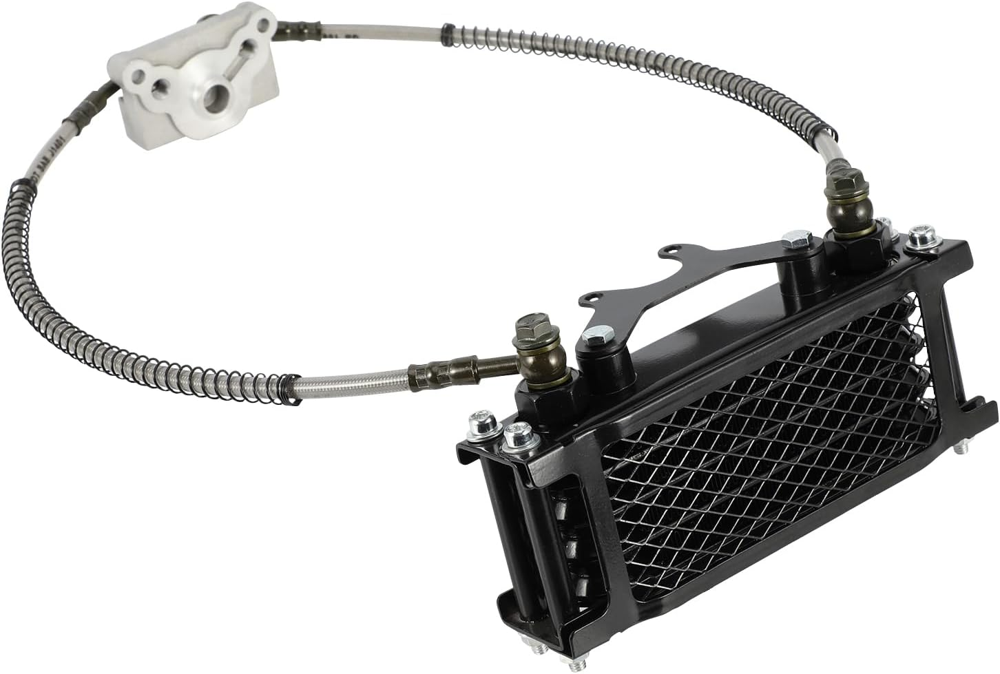 Motorcycle Oil Cooler Cooling Radiator Engine Kit Universal for CRF XR KLX 50 70 90 110 125 140Cc SSR Taotao Coolster Kayo Dirt Pit Bike ATV Black - Blue image number 6