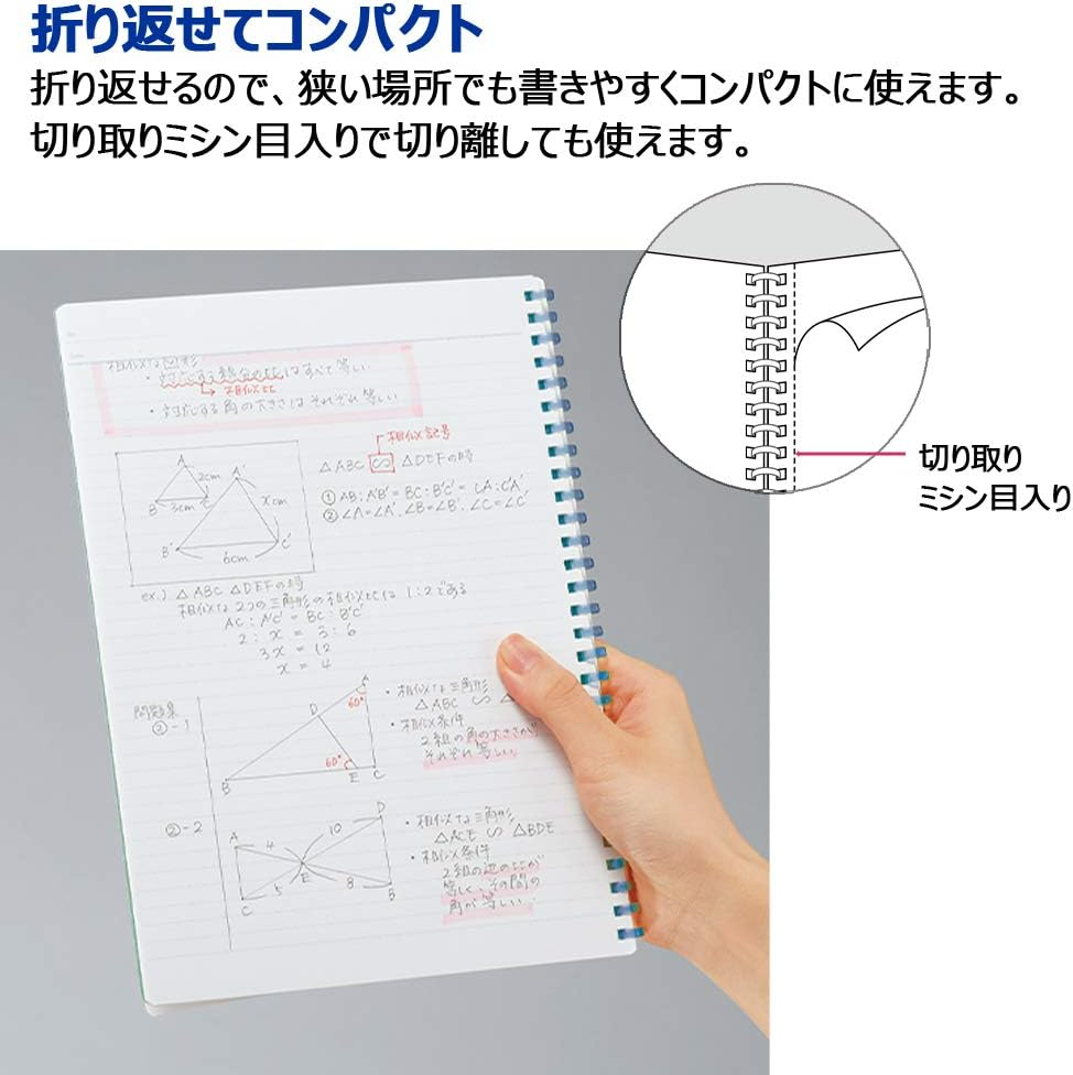 Kokuyo Campus Soft Ring Notebook, A5, B 6Mm Dot Ruled, 29 Lines, 50 Sheets, Pink, Set of 2, Japan Import (SU-S131BT-P) image number 7