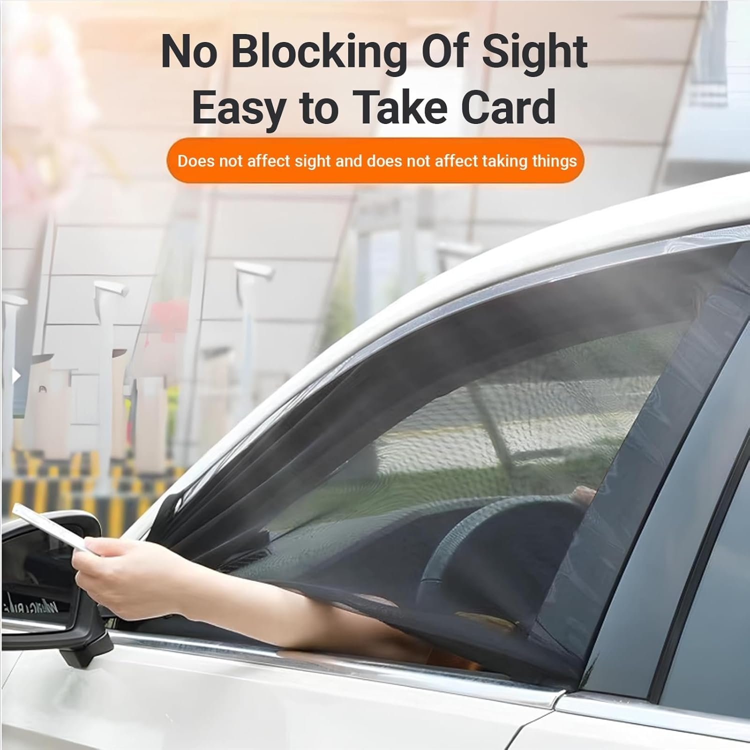 4 Pack Car Sun Shade for Side Windows - Stretchy Mesh Car Window Shade with Storage Bag, Mosquito Net Cover Fit Cars/Suvs, Top Car Essentials & Baby Essentials, Perfect Car Window Shade for Baby image number 5