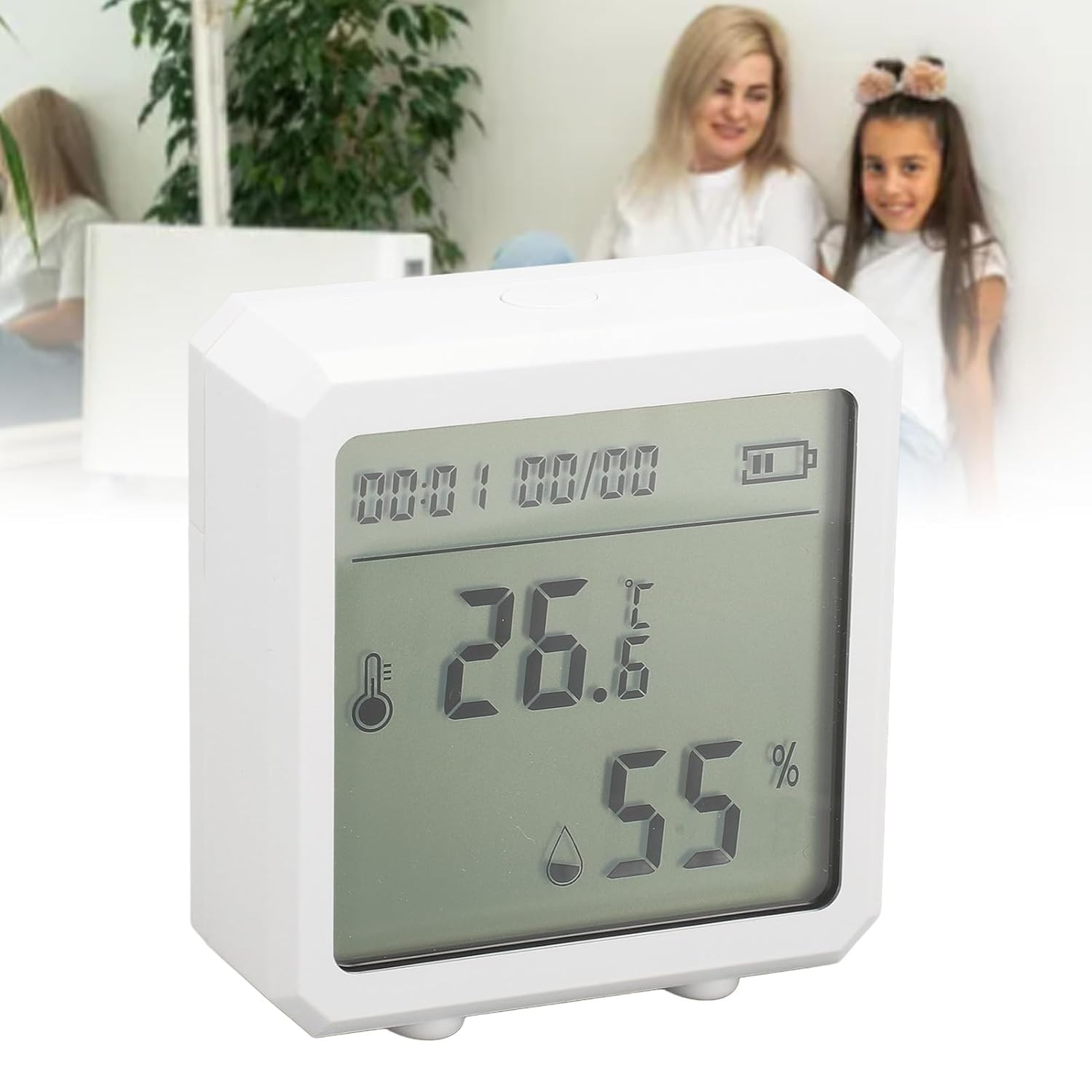 Wireless Wifi Digital Temperature Humidity Monitor, Smart Remote Sensor with LCD Display for Home Smart Life App, Ideal for Home, Bedroom, Baby Room, Office, Greenhouse, Cellar image number 5