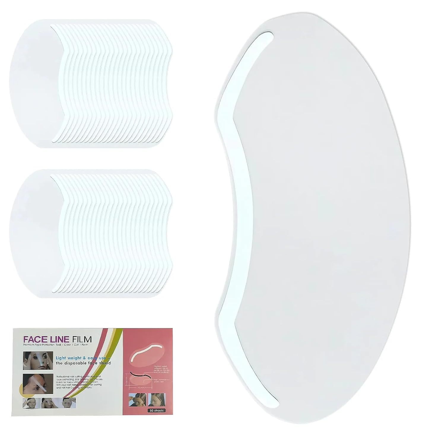 50 PCS Eye Shield after Cataract Surgery Disposable Clear Plastic Eye Shield for Showering Haircut Hairspray Plastic Face Visors for Microblading Shower Visor for Adults Mascara Shield image number 6