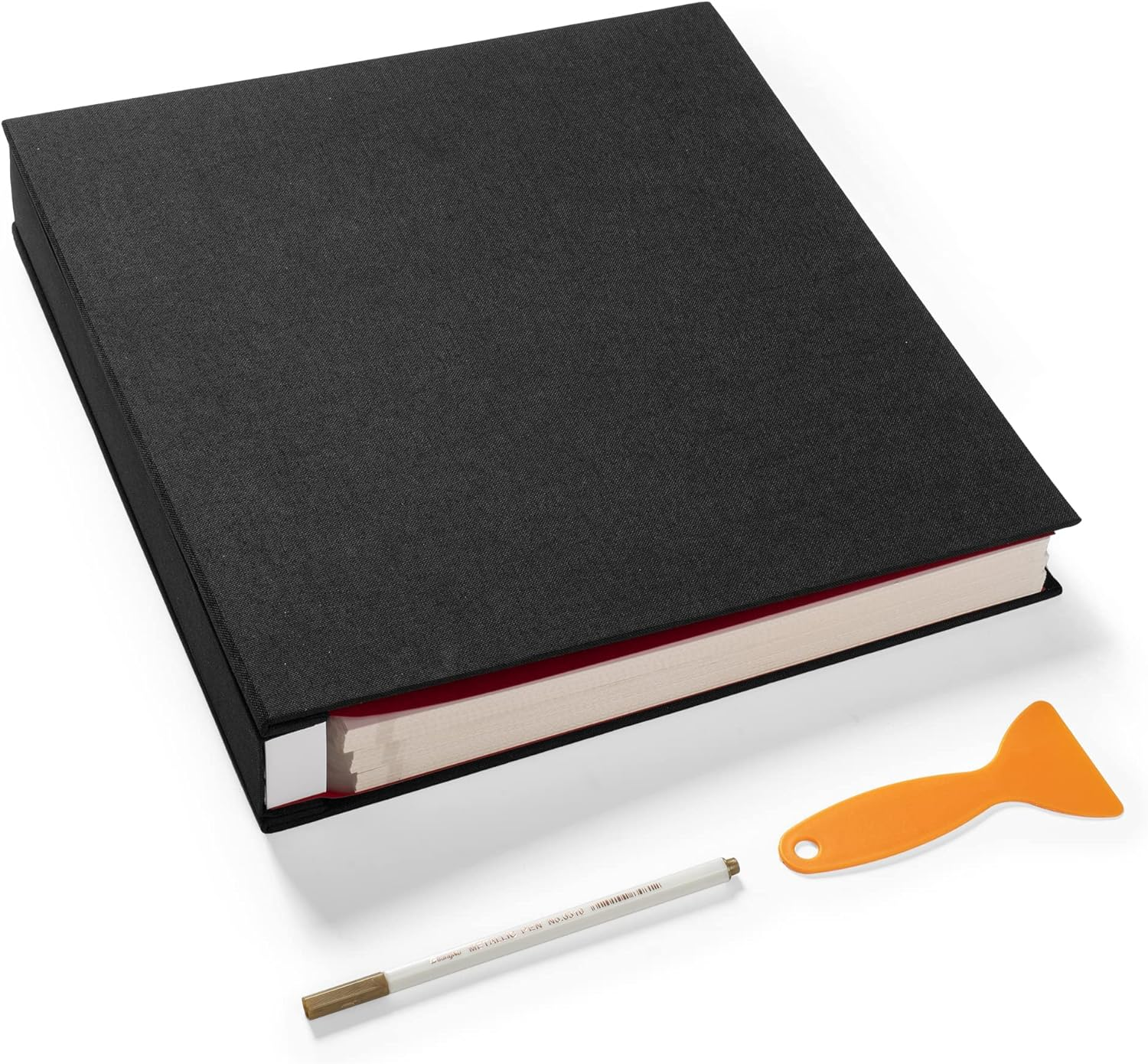 Photo Album - Self Adhesive Scrapbook with Magnetic Linen Cover, 30 Blank Pages for Family, Wedding, Birthday, Christmas, Anniversary (Dark Green)