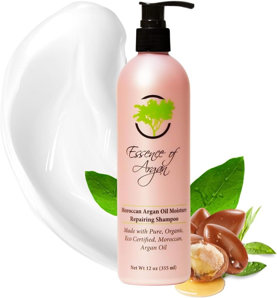 Essence of Argan Renewing Hair Care Products with 100% Pure Moroccan Organic Argan Oil - Volumizes, Nourishes and Heals Your Hair - All Hair Types (Shampoo) image number 2