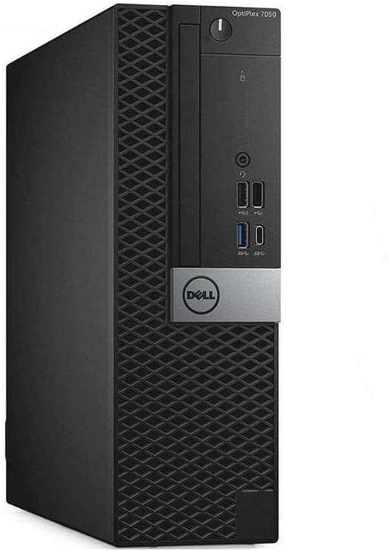 (Renewed) Dell Optiplex 7050 SFF Desktop PC Core I5 7500 3.40Ghz 32GB RAM 1TB SSD Windows 11 Pro with USB Wifi and Bluetooth Dongle - Front USB-C image number 1