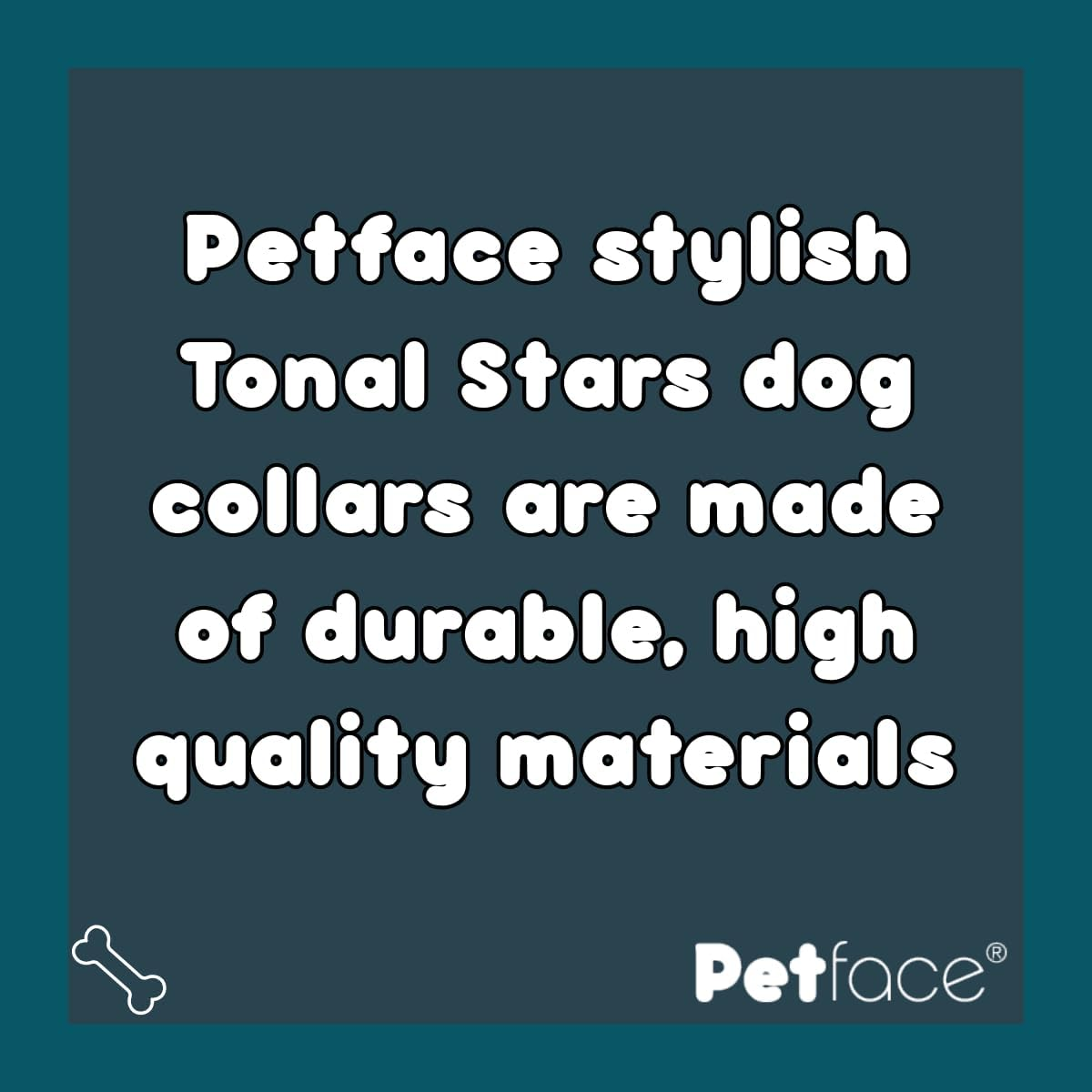 Petface Tonal Stars Print Dog Collar, Medium, Bright Blue image number 4
