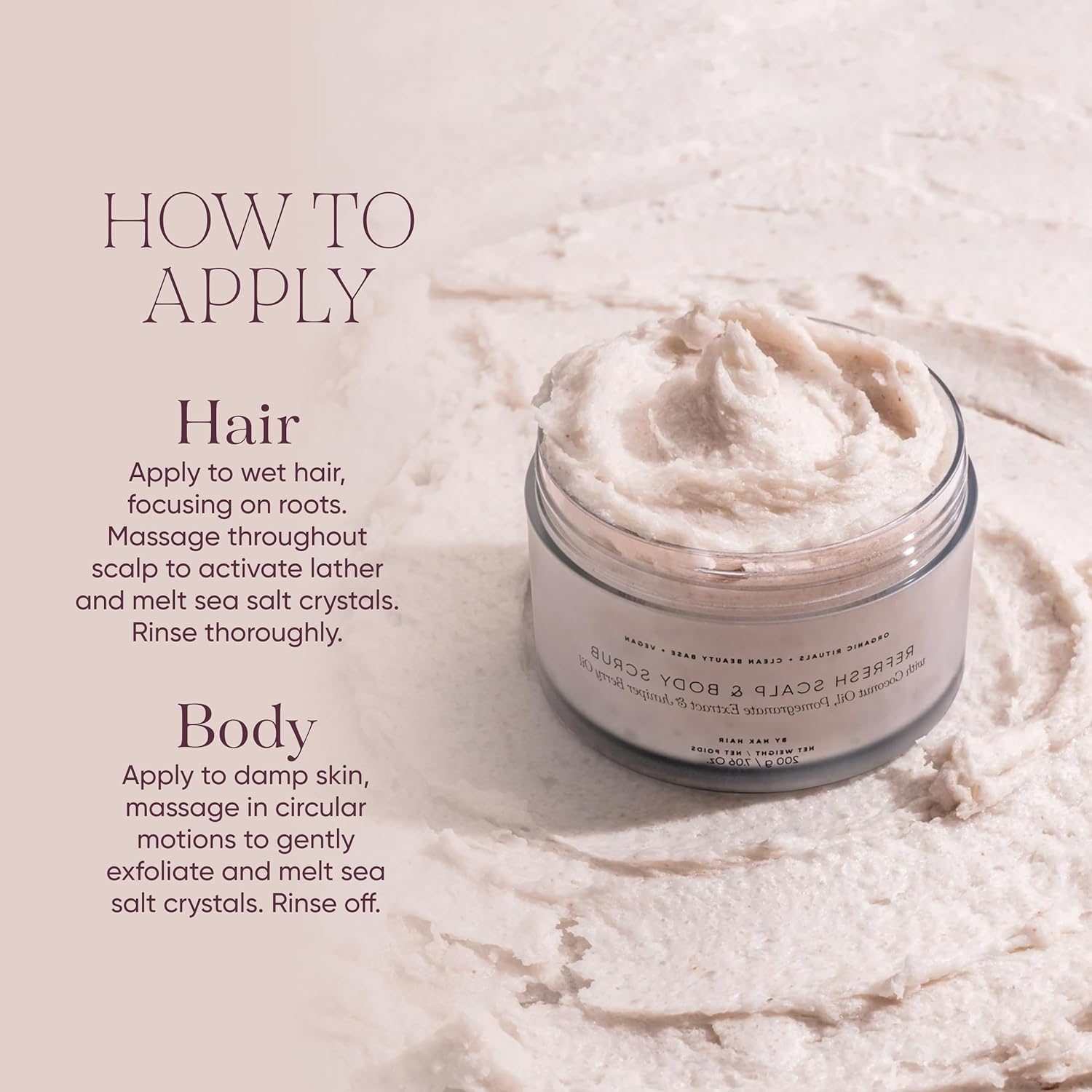ORI Lab Refresh Scrub & Body Scrub 200G - Scalp & Body Exfoliator image number 4
