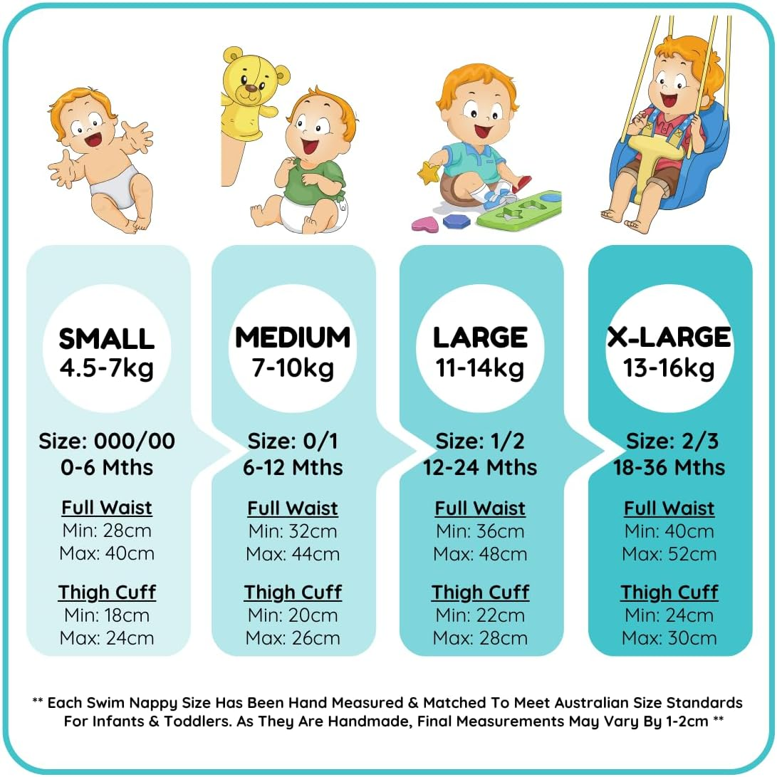 Reusable Swim Nappy with BONUS Wet Bag SMALL 4.5-7Kg (0-6Mths/Size 000-00) Premium Cloth Baby Boy Swimming Diaper & Matching Wet Bag Set DINOSAUR ROAR_S image number 4