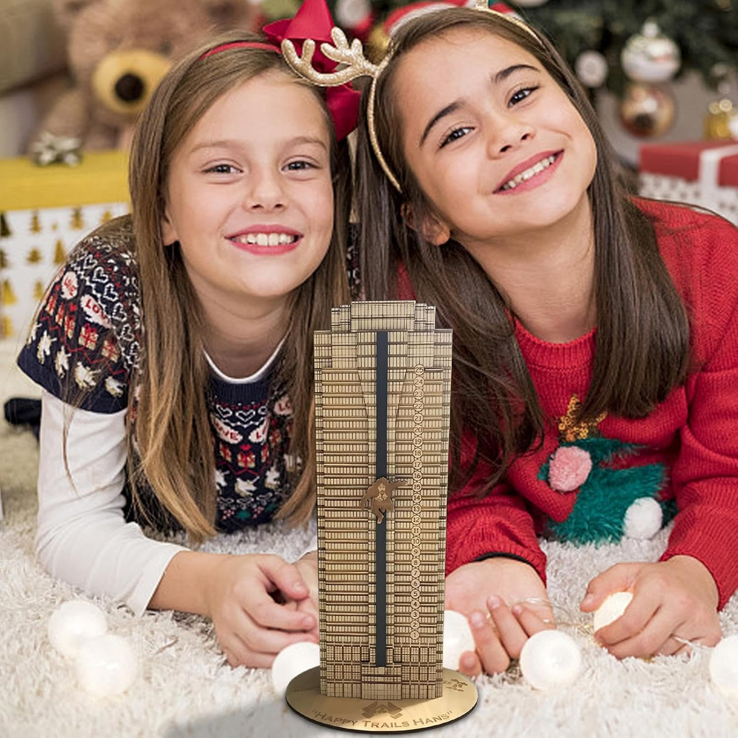 Wooden Die Hard Advent Calendar, 1/2PCS Hans Gruber Christmas Advent Calendar, Falling off Nakatomi Plaza Countdown Calendar, 2023 New Christmas Ornament, for Home Decor & Gifts