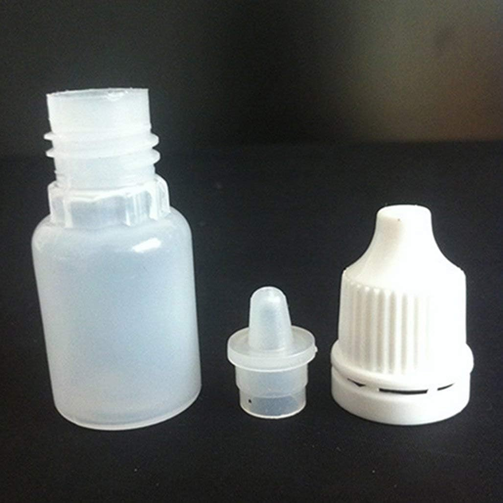 5Pcs White Reusable Plastic Empty Squeezable Eye Liquid Dropper Bottles 10 Ml Attractive Design image number 1