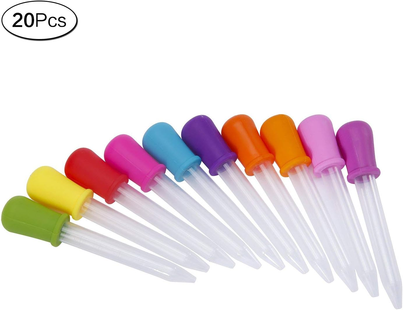 10 Pieces 5ML Pipettes Silicone and Plastic Dropper Pipettes Liquid Droppers for Candy Sweet Gummy Mold image number 2