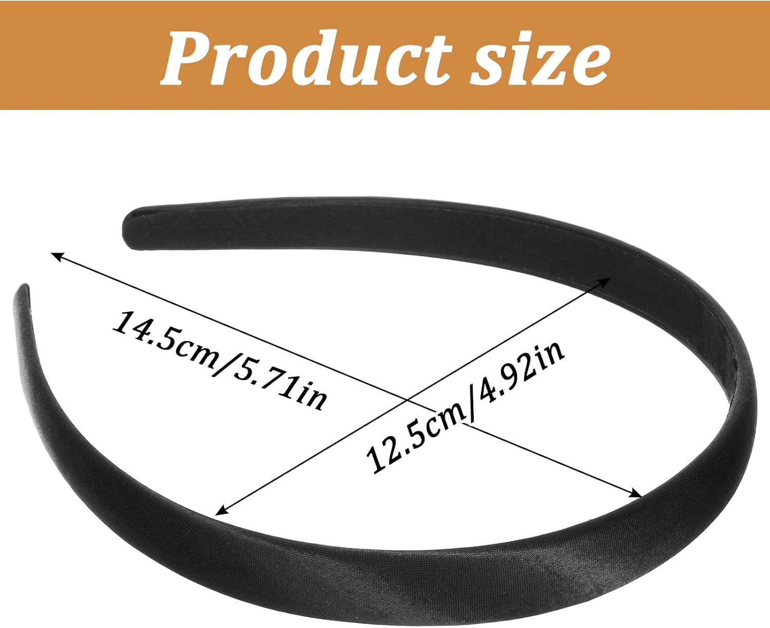 Pack of 2 Satin Headbands Adjustable Thin Hair Band Women'S Fashion Women Headband Hair Accessories Hard Fashionable Solid Headband for Girls Party Wedding Stage Holiday Yoga Face Washing image number 6