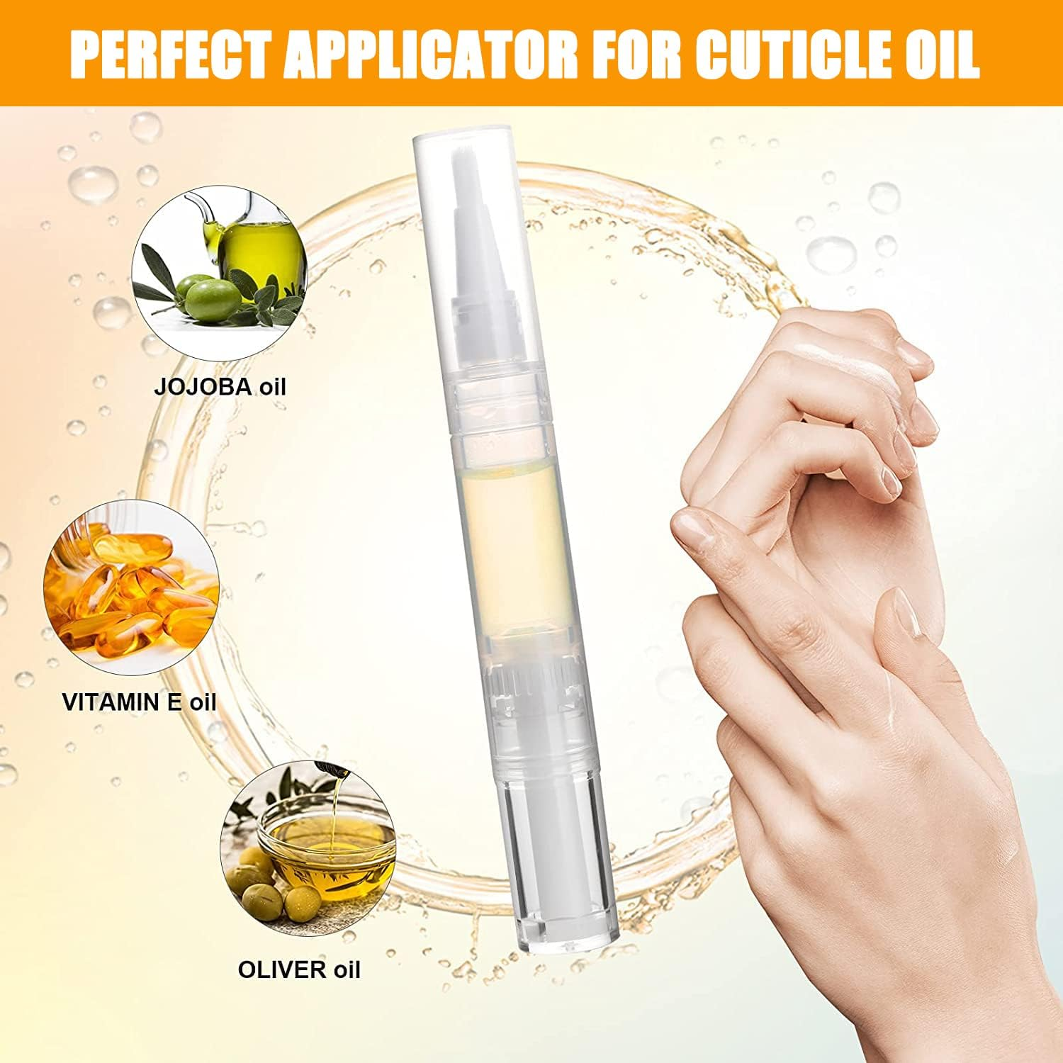 6Pcs 3 Ml Transparent Twist Pen,Transparent Twist Pen Empty Nail Oil Pen Brush,Empty Nail Oil Pen with Brush Tip,Disposable Nail Twist Pens, Empty Nail Oil Pen,Empty Cuticle Oil Twist Pen Brush image number 3