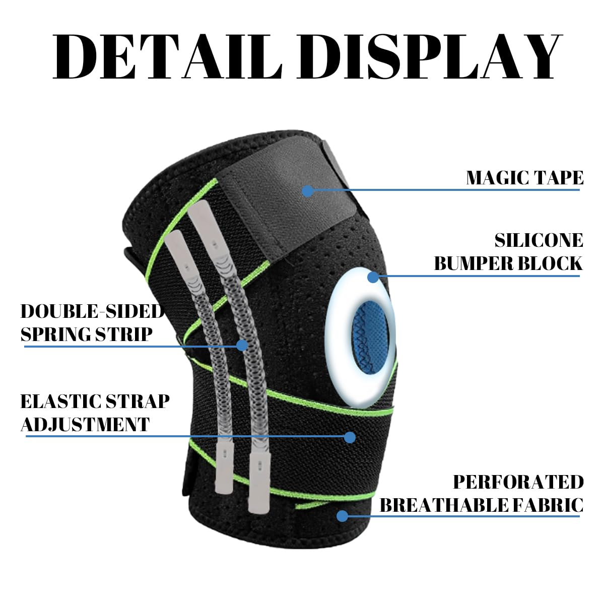 Knee Brace with Side Stabilizers & Patella Gel Pads, Adjustable Knee Support Brace for Men and Women, Hinged Knee Brace for Meniscus Tear, One Size Compression Sleeve for Arthritis Pain image number 1