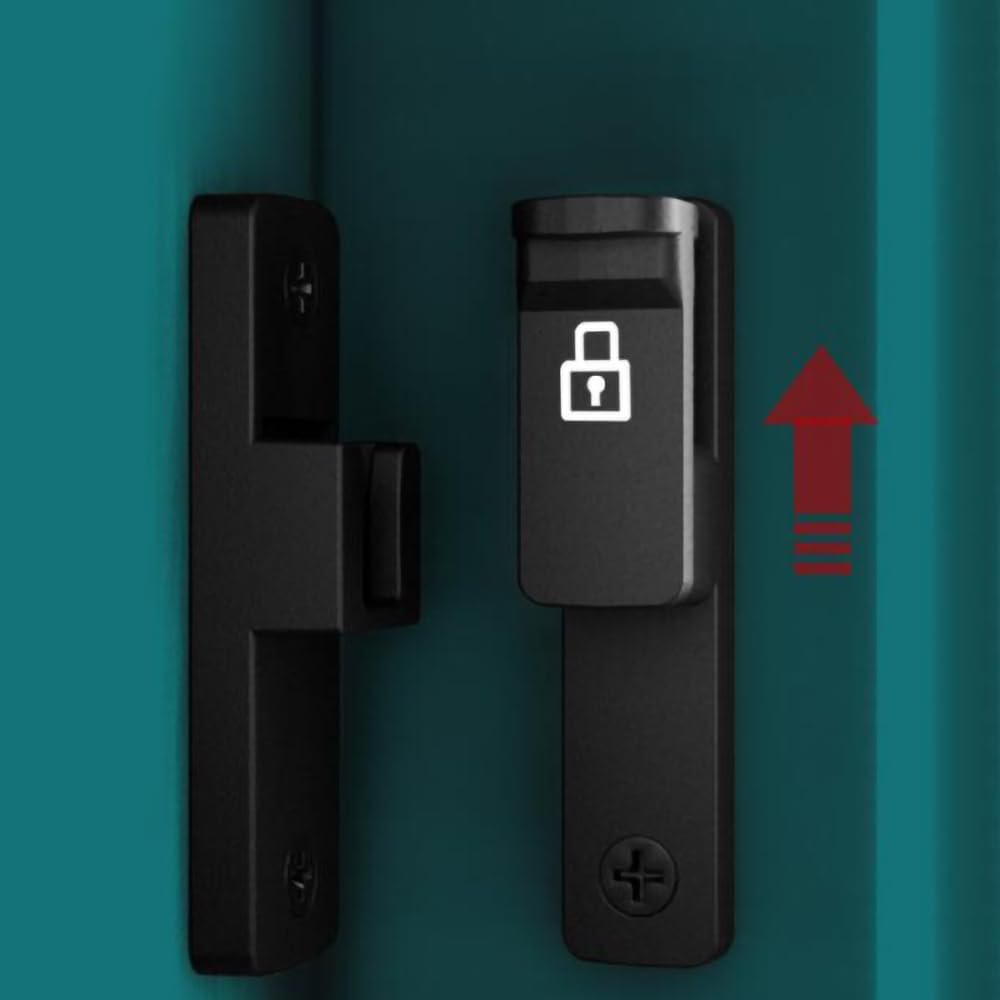 Nightglow 90 Degree Bolt Sliding Door Lock Buckle Working Flip Latch Wooden Fence Door Lock image number 3