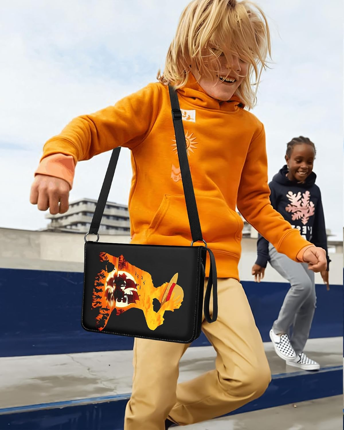 Lotadilo for 4 Pocket Card Binder with 440 Pockets - Trading Card Collection Album Folder for Men Boys Teens Anime Design for Sports Cards Game Cards with Zipper Hand Carrying Rope image number 5