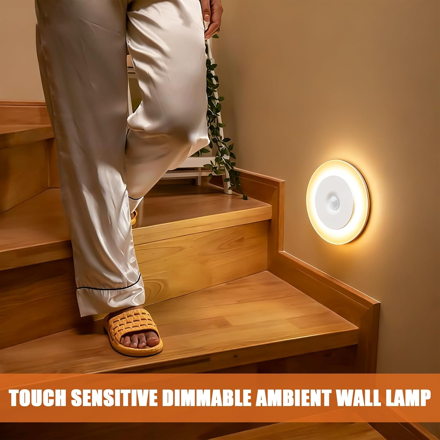 Pack of 4 Night Lights with Motion Sensor, 3 Colour Temperatures Children Continuously Dimmable, Magnetic Rechargeable Night Light, Twilight Sensor, LED Night Light Children for Bedroom, Hallway image number 6