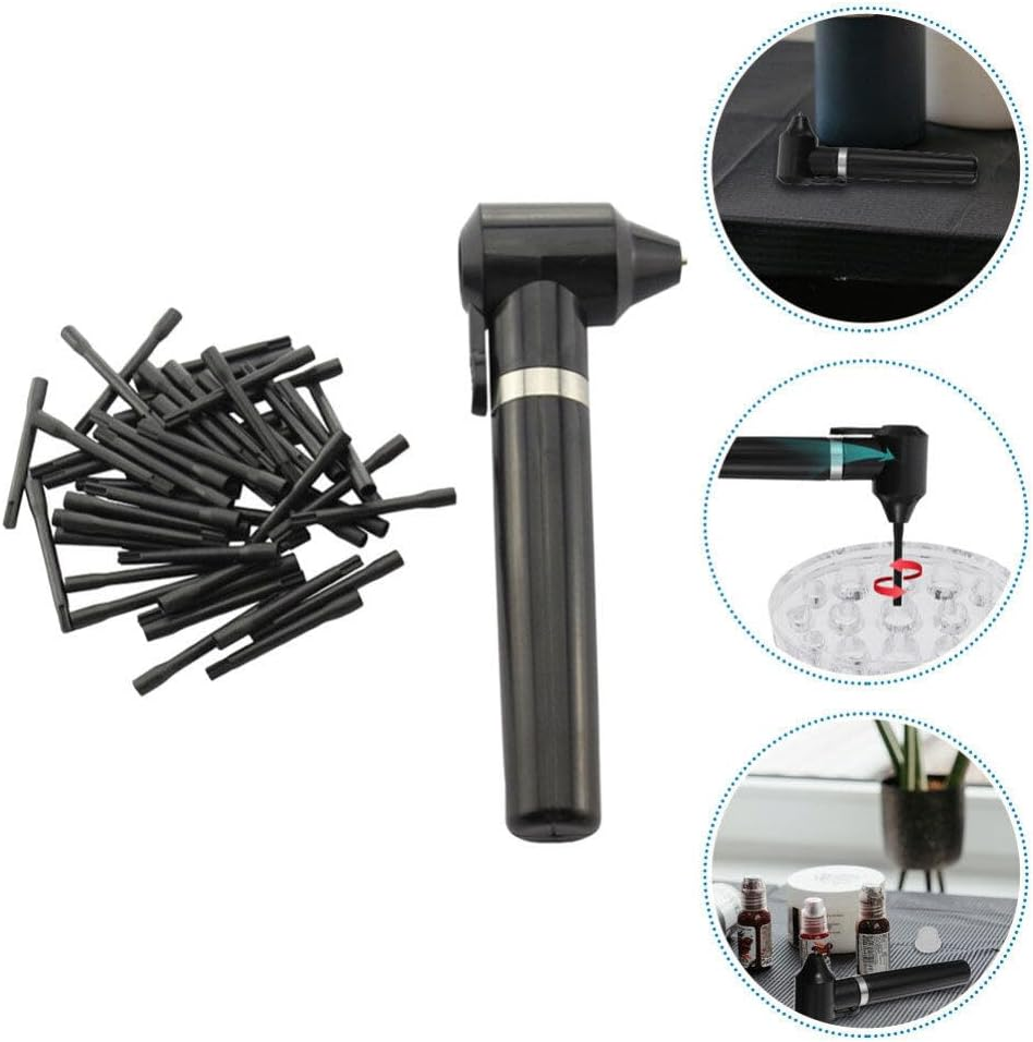 COHEALI 1 Set Pigment Mixer Machine Ink Mixer Eyebrow Color Stirrer with 50Pcs Mixing Sticks Electric Agitator Machine for Makeup Microblading Supplies Black image number 6