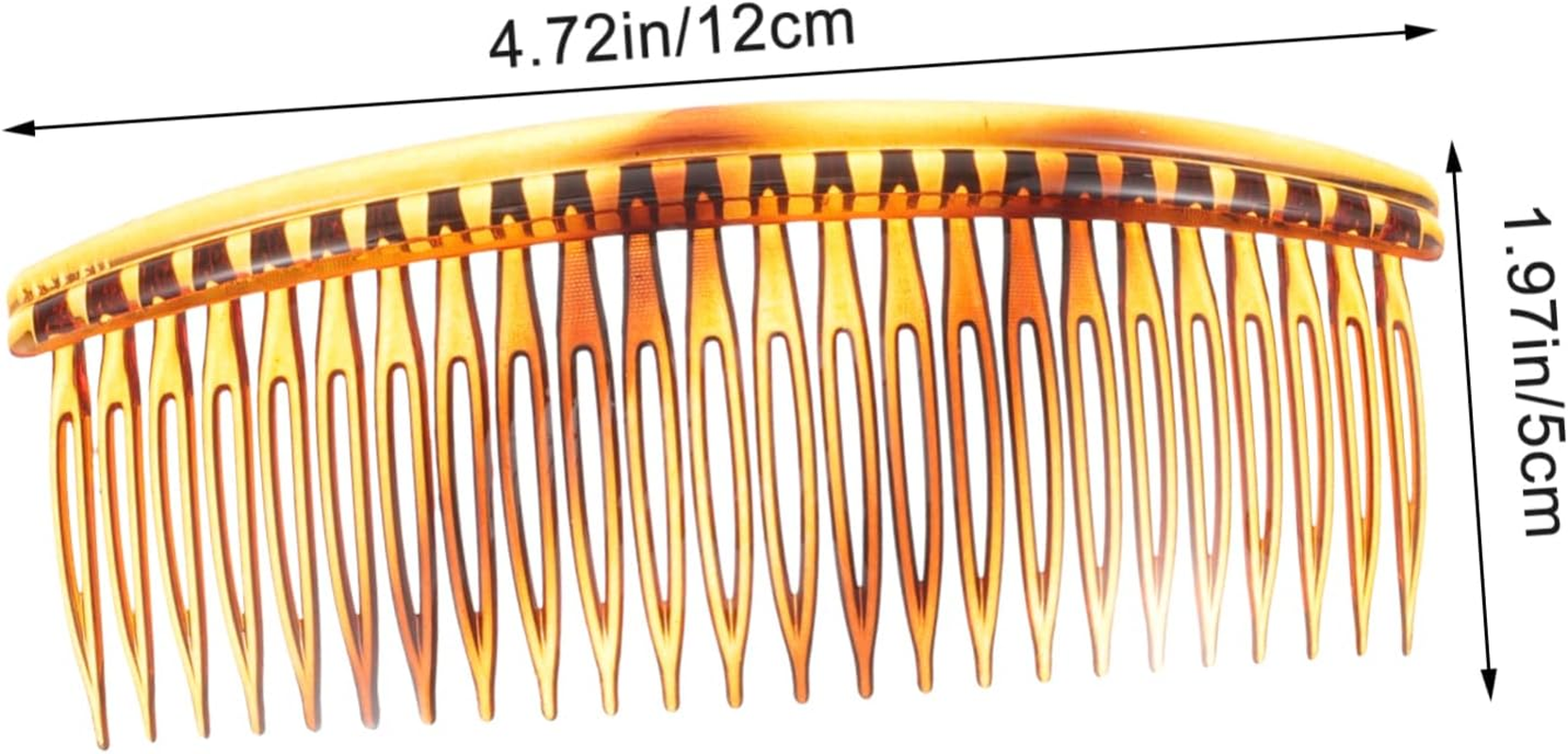 IWOWHERO 6Pcs Hair Comb Slides and Side Combs 13Cm Large Plastic Hair Accessories 24 Teeth for Women and Girls and Headpiece image number 3