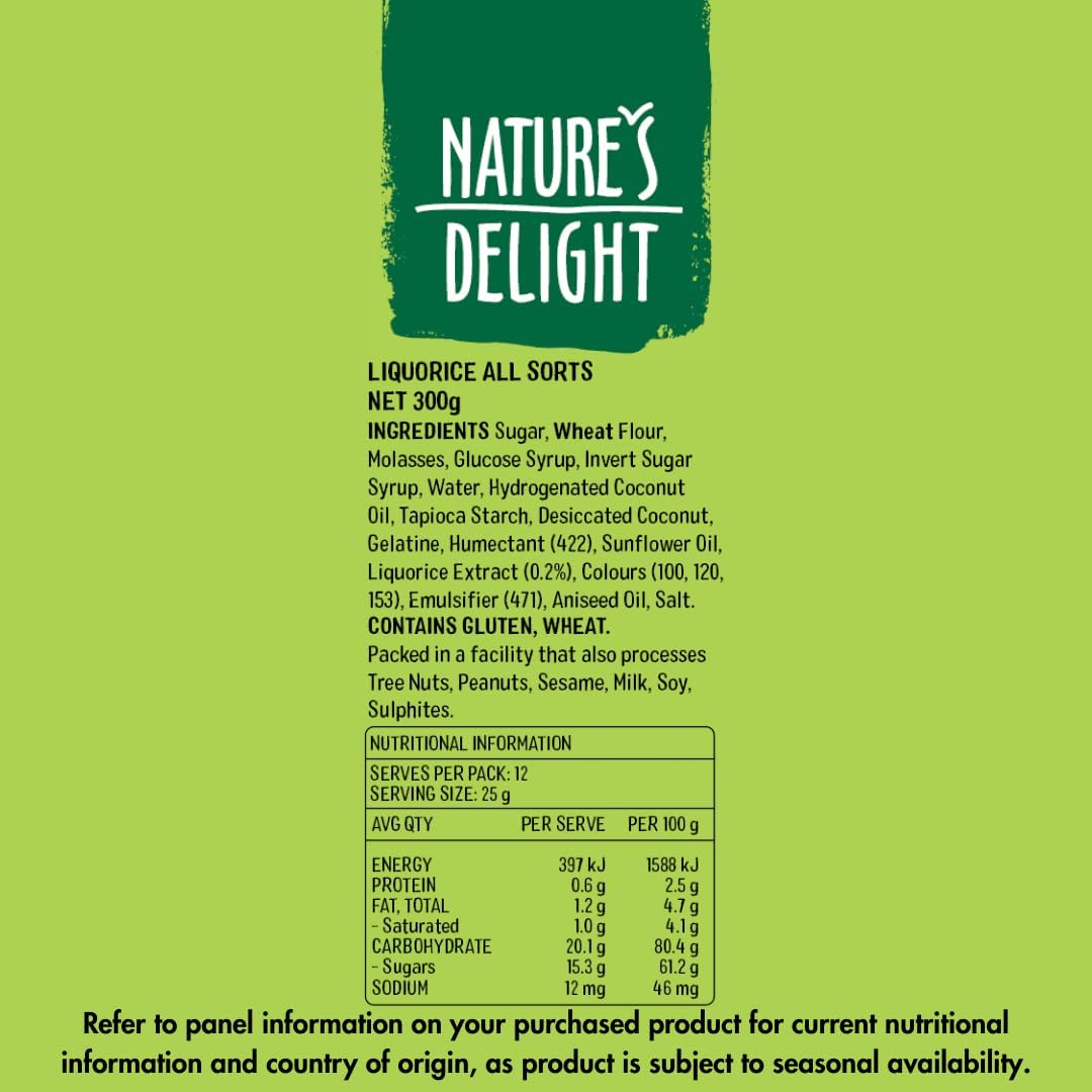Nature'S Delight Liquorice Allsorts 300G image number 5