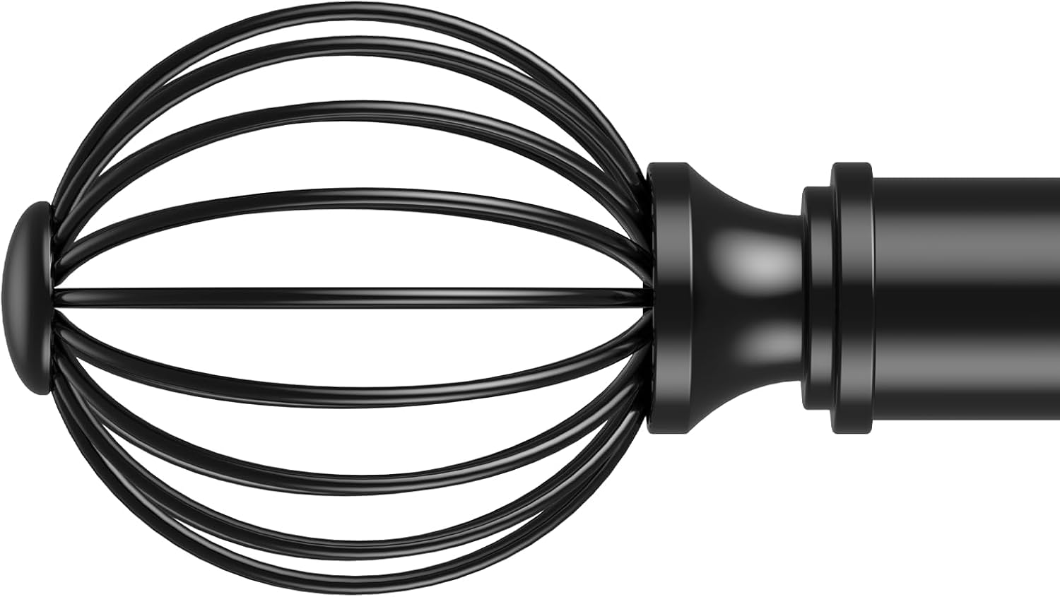 Adjustable Telescopic Window Curtain Rod, 2 Sizes, 2.5 Cm Diameter, Black with Metal Brackets (66"-120") image number 5