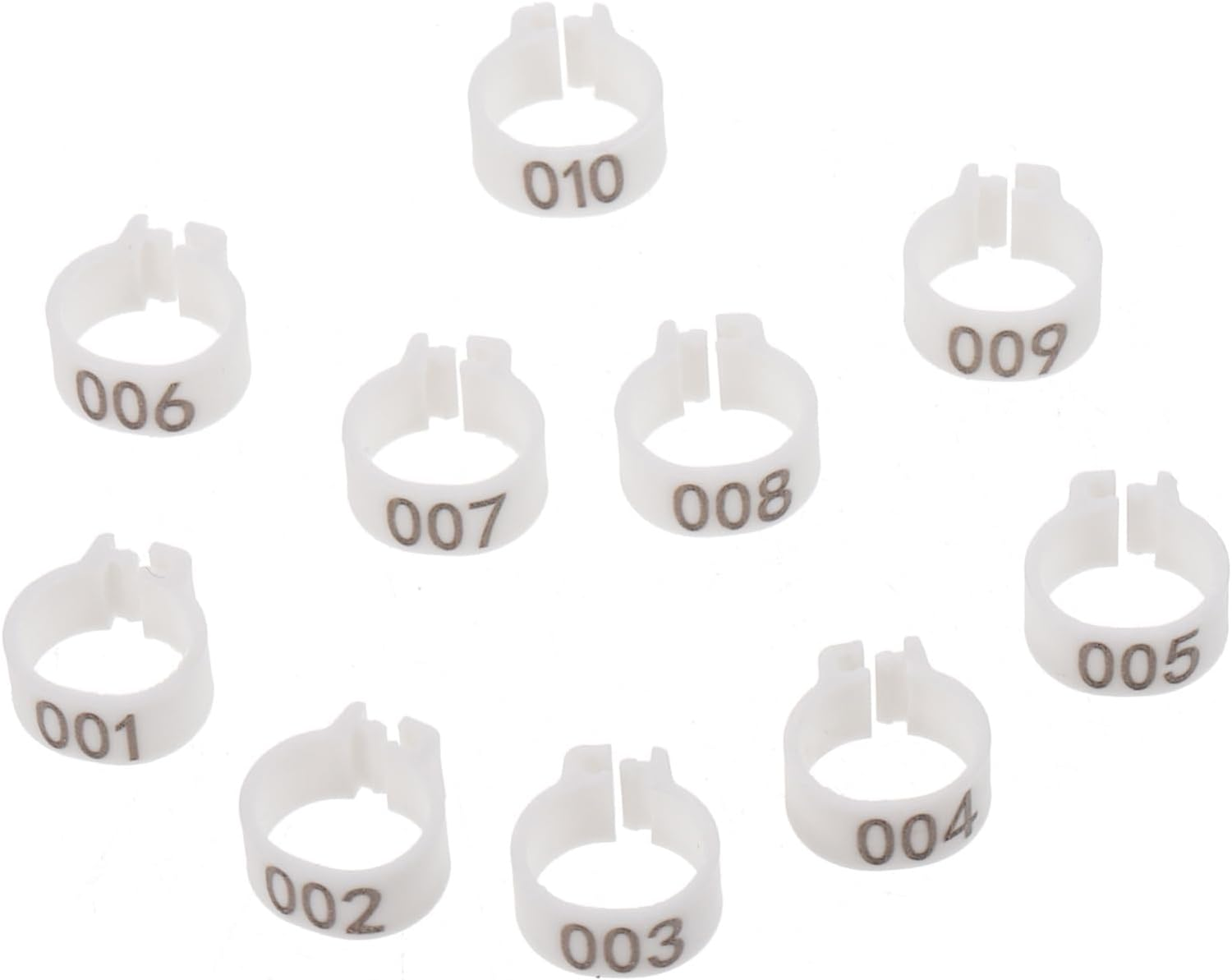 Beavorty 100Pcs Digital Foot Ring Pigeon Foot Ring Numbered Bird Leg Pigeon Identification Bands for Bird Poultry Leg Bands image number 5